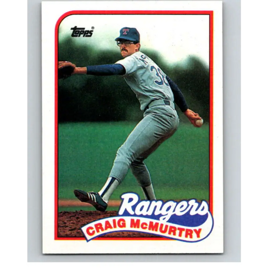 1989 Topps #779 Craig McMurtry NM-MT Texas Rangers Baseball Card Image 1
