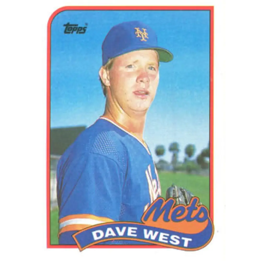 1989 Topps #787 David West NM-MT RC Rookie New York Mets Baseball Card Image 1