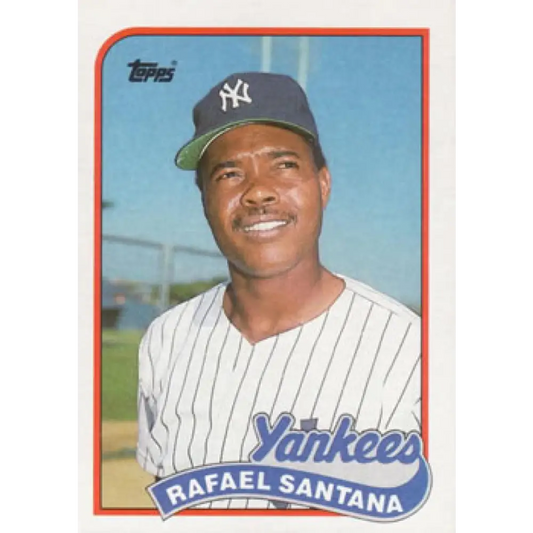 1989 Topps #792 Rafael Santana NM-MT New York Yankees Baseball Card Image 1
