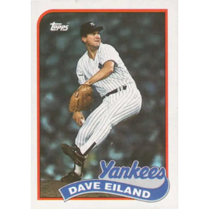 1989 Topps #8 Dave Eiland NM-MT RC Rookie New York Yankees Baseball Card Image 1