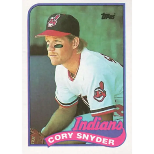 1989 Topps #80 Cory Snyder NM-MT Cleveland Indians Baseball Card Image 1
