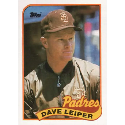 1989 Topps #82 Dave Leiper NM-MT San Diego Padres Baseball Card Image 1