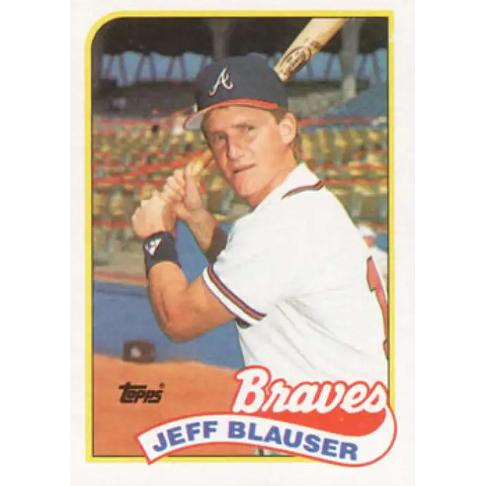 1989 Topps #83 Jeff Blauser NM-MT Atlanta Braves Baseball Card Image 1