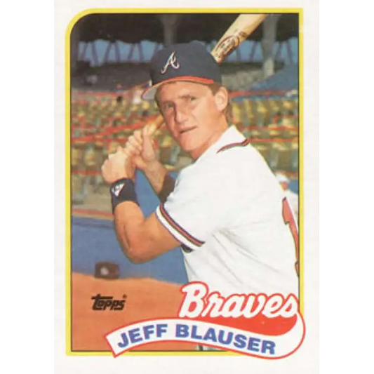 1989 Topps #83 Jeff Blauser NM-MT Atlanta Braves Baseball Card Image 1