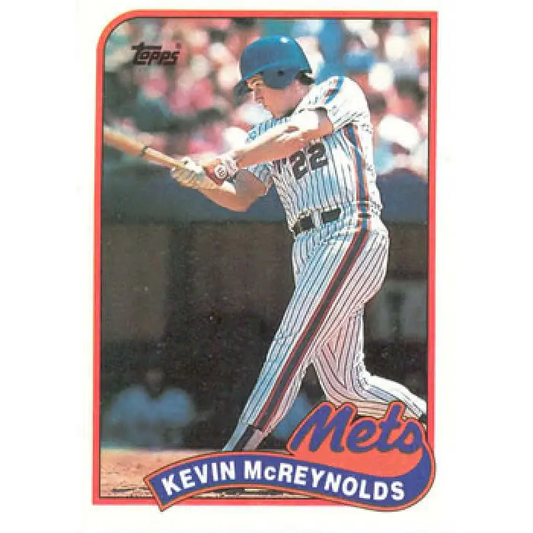 1989 Topps #85 Kevin McReynolds NM-MT New York Mets Baseball Card Image 1