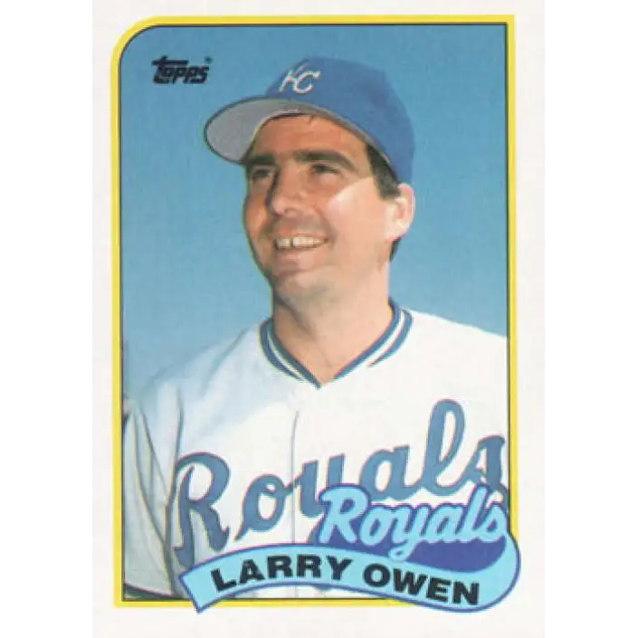 1989 Topps #87 Larry Owen NM-MT Kansas City Royals Baseball Card Image 1