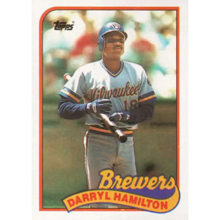 1989 Topps #88 Darryl Hamilton NM-MT RC Rookie Milwaukee Brewers Baseball Card Image 1