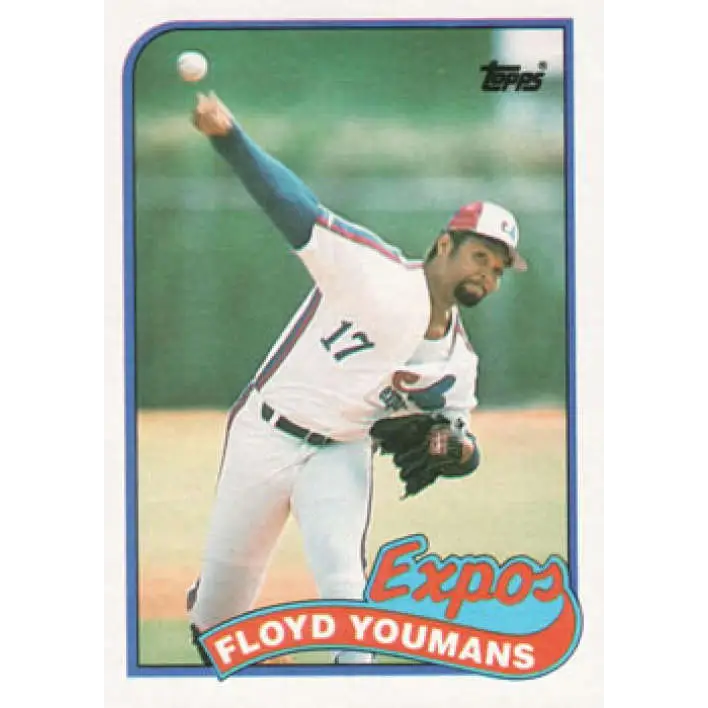 1989 Topps #91 Floyd Youmans NM-MT Montreal Expos Baseball Card Image 1