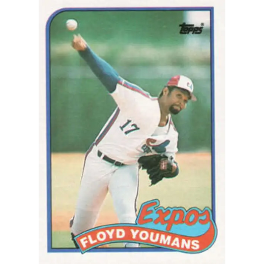1989 Topps #91 Floyd Youmans NM-MT Montreal Expos Baseball Card Image 1
