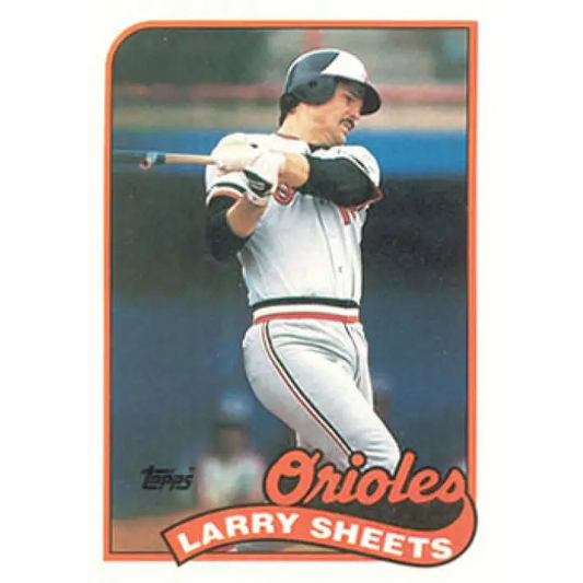 1989 Topps #98 Larry Sheets NM-MT Baltimore Orioles Baseball Card Image 1