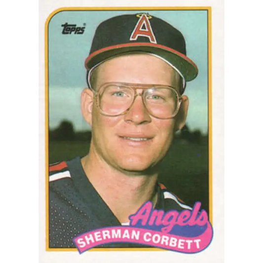 1989 Topps #99 Sherman Corbett NM-MT RC Rookie California Angels Baseball Card Image 1