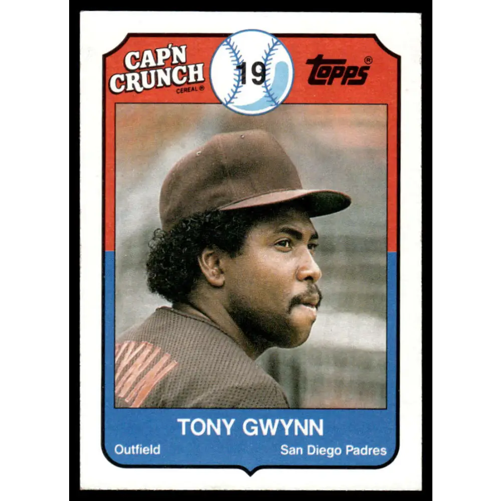 1989 Topps Cap'n Crunch #5 Tony Gwynn NM/MT San Diego Padres Baseball Card Image 1