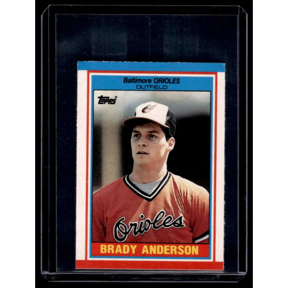 1989 Topps UK Minis #1 Brady Anderson Baltimore Orioles NM-MT Image 1