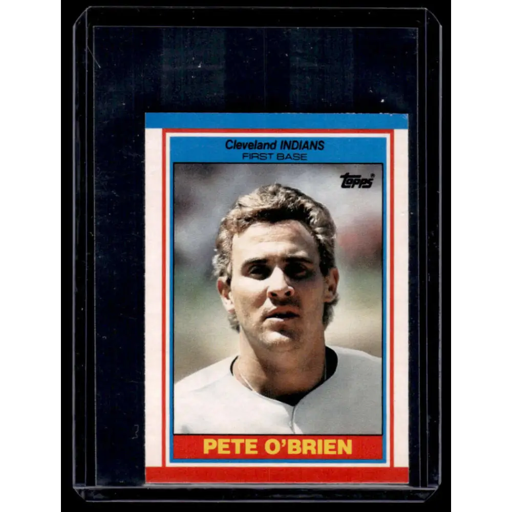 1989 Topps UK Minis #57 Pete O'Brien Cleveland Indians NM-MT Image 1