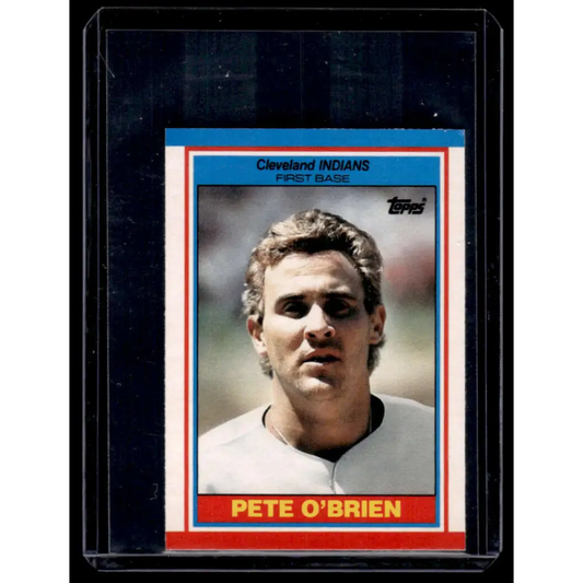 1989 Topps UK Minis #57 Pete O'Brien Cleveland Indians NM-MT Image 1