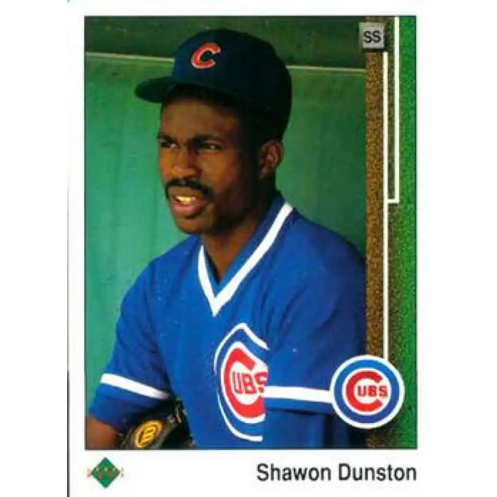 1989 Upper Deck #107 Shawon Dunston NM-MT Chicago Cubs Baseball Card Image 1