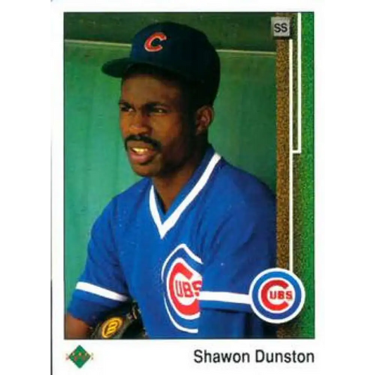 1989 Upper Deck #107 Shawon Dunston NM-MT Chicago Cubs Baseball Card Image 1