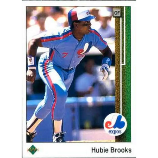 1989 Upper Deck #122 Hubie Brooks NM-MT Montreal Expos Baseball Card Image 1