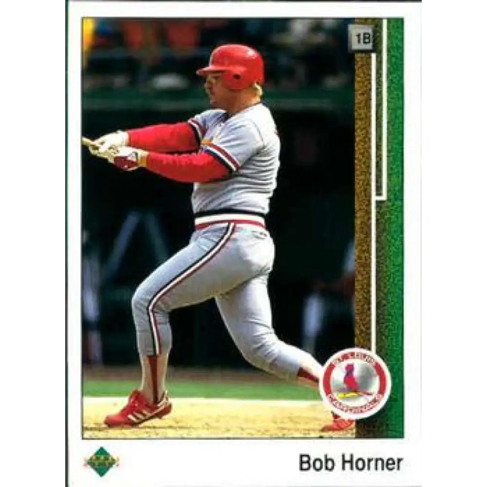 1989 Upper Deck #125 Bob Horner NM-MT St. Louis Cardinals Baseball Card Image 1