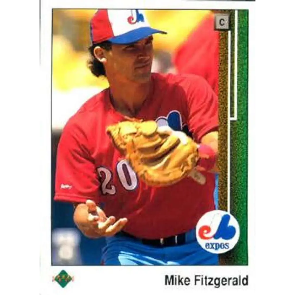 1989 Upper Deck #133 Mike Fitzgerald NM-MT Montreal Expos Baseball Card Image 1