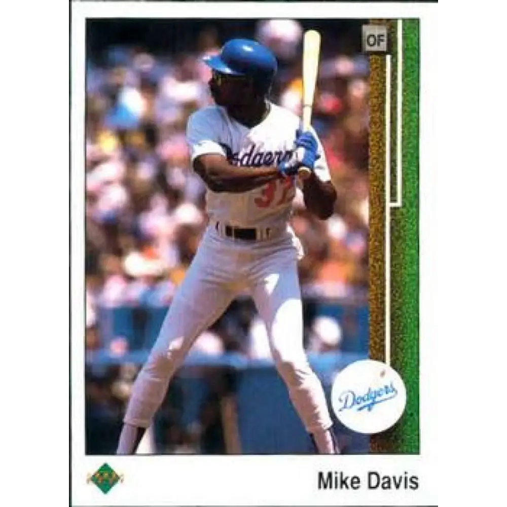1989 Upper Deck #146 Mike Davis NM-MT Los Angeles Dodgers Baseball Card Image 1