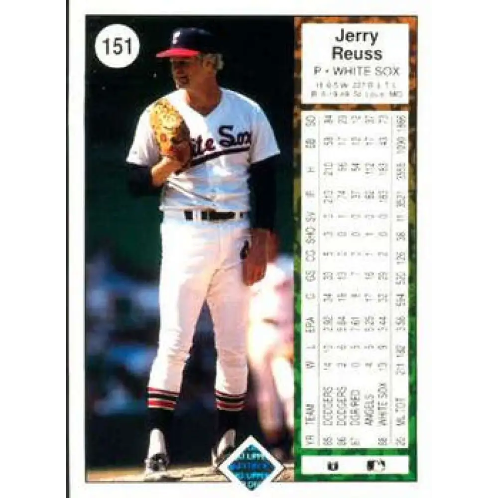 1989 Upper Deck #151 Jerry Reuss NM-MT Chicago White Sox Baseball Card Image 2