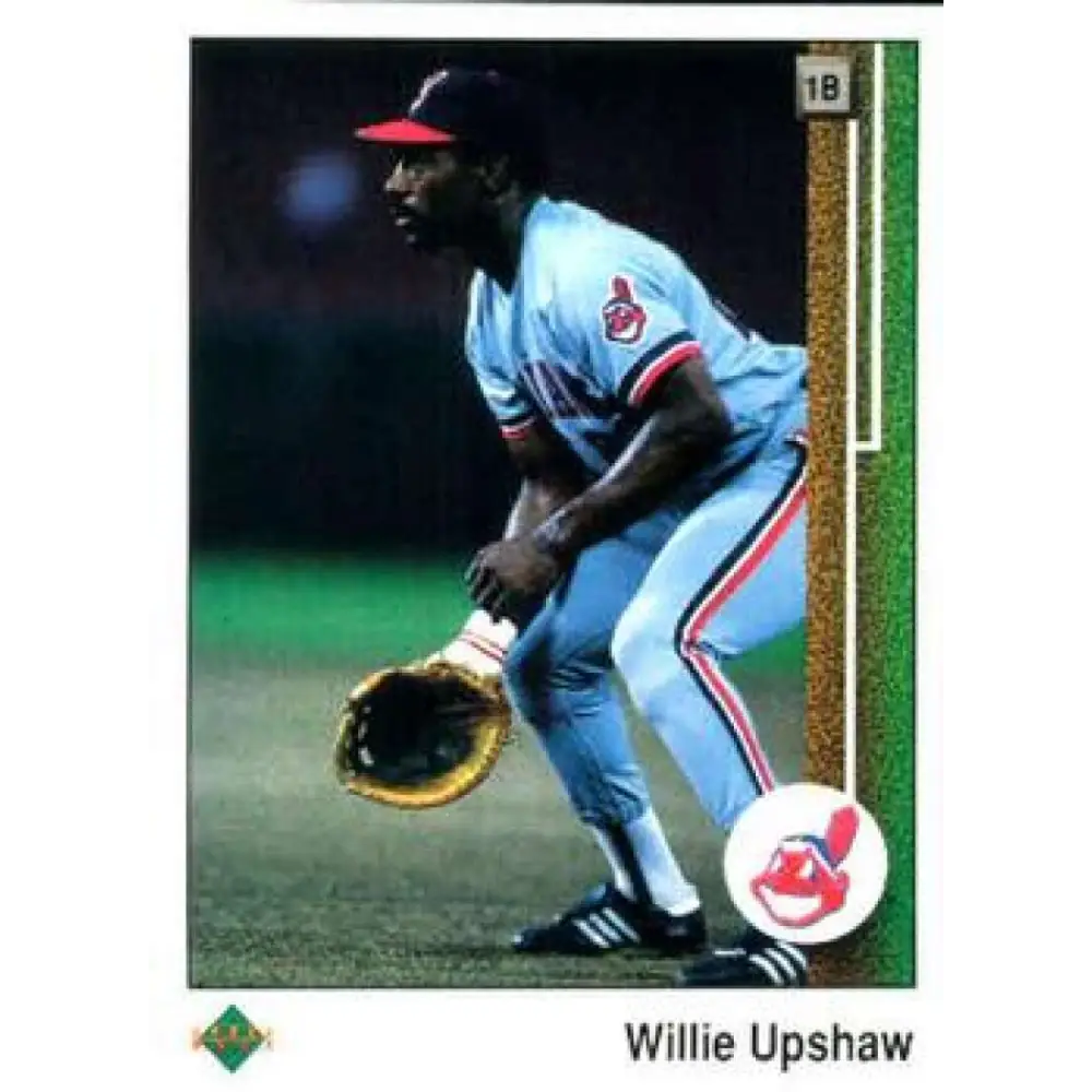 1989 Upper Deck #157 Willie Upshaw NM-MT Cleveland Indians Baseball Card Image 1