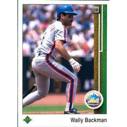1989 Upper Deck #188 Wally Backman NM-MT New York Mets Baseball Card Image 1
