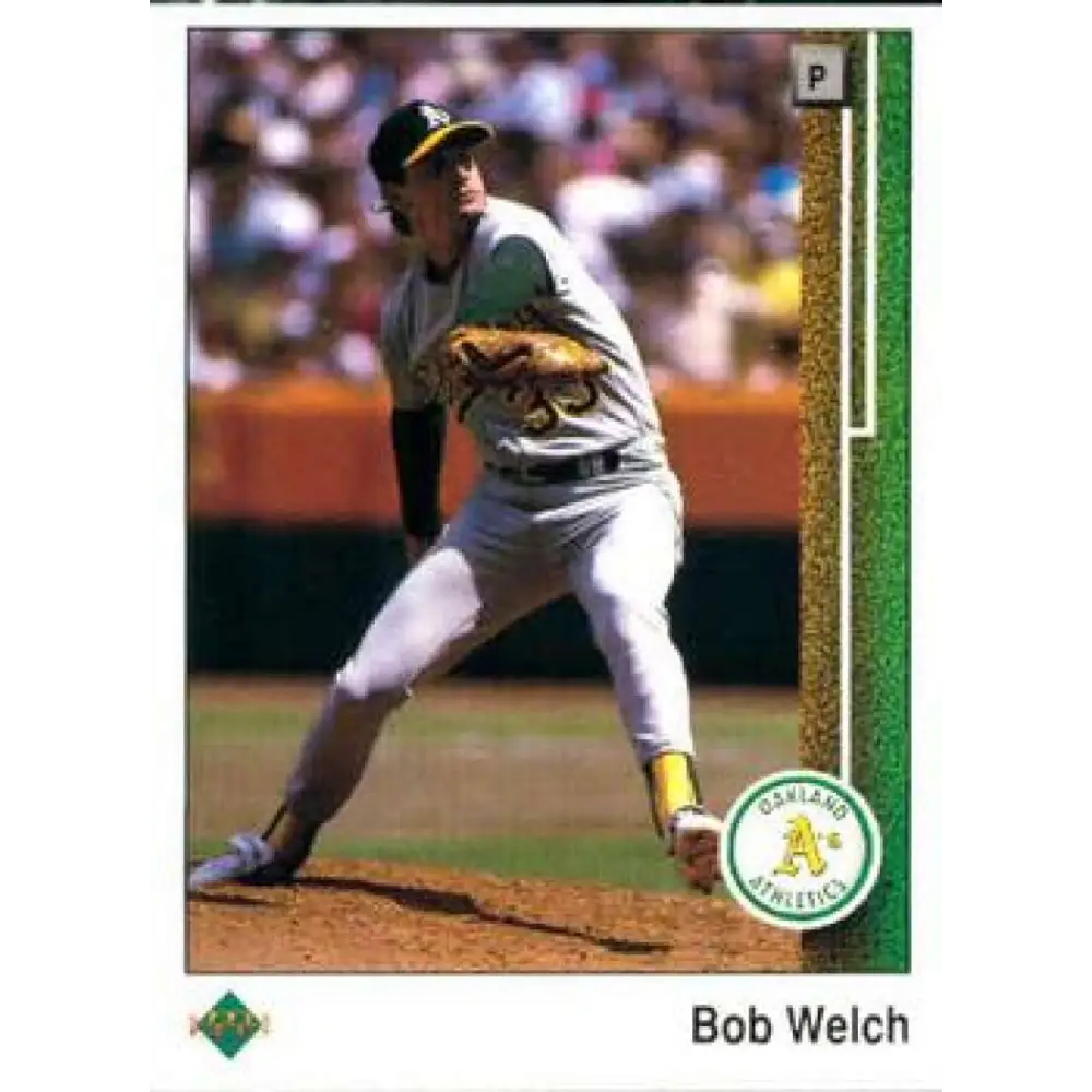 1989 Upper Deck #191 Bob Welch NM-MT Oakland Athletics Baseball Card Image 1