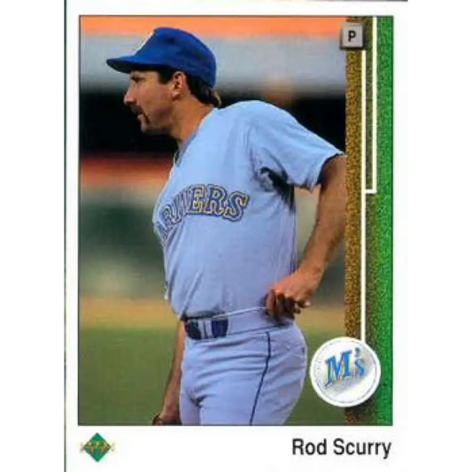1989 Upper Deck #208 Rod Scurry NM-MT Seattle Mariners Baseball Card Image 1