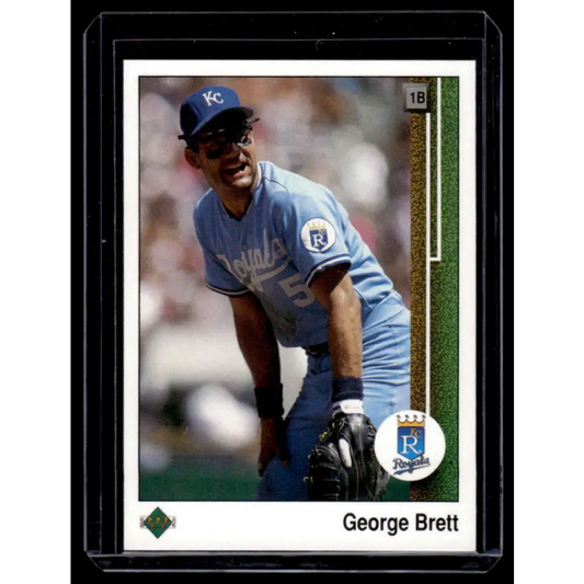1989 Upper Deck #215 George Brett Kansas City Royals NM-MT Baseball Card Image 1