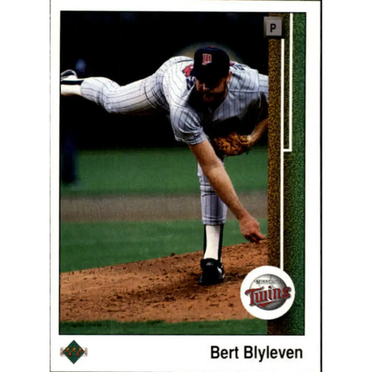1989 Upper Deck #225 Bert Blyleven NM-MT Minnesota Twins Baseball Card Image 1