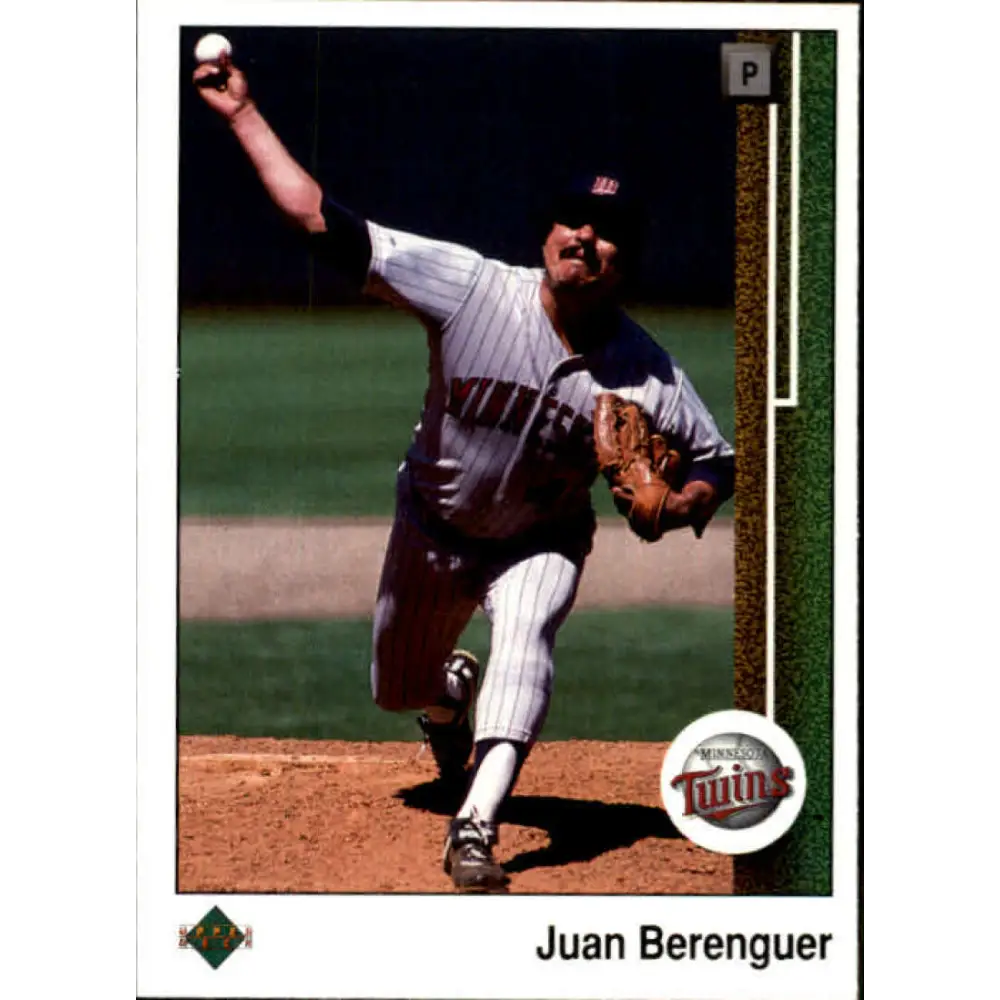 1989 Upper Deck #232 Juan Berenguer NM-MT Minnesota Twins Baseball Card Image 1