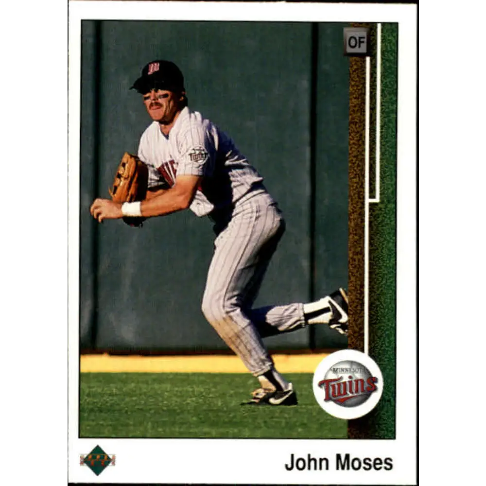 1989 Upper Deck #242 John Moses NM-MT Minnesota Twins Baseball Card Image 1