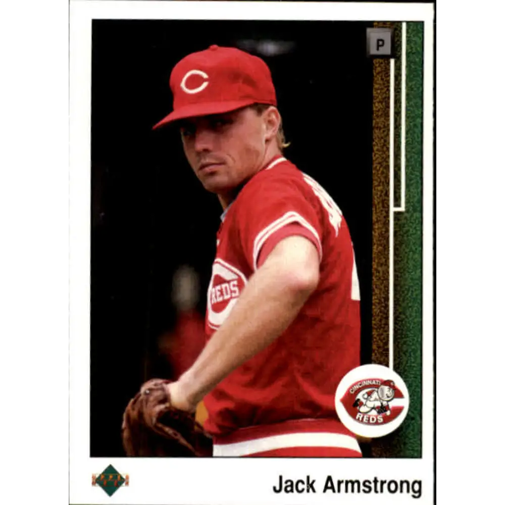 1989 Upper Deck #257 Jack Armstrong NM-MT RC Rookie Cincinnati Reds Baseball Card Image 1