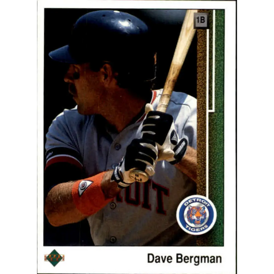 1989 Upper Deck #266 Dave Bergman NM-MT Detroit Tigers Baseball Card Image 1