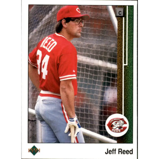 1989 Upper Deck #276 Jeff Reed NM-MT Cincinnati Reds Baseball Card Image 1