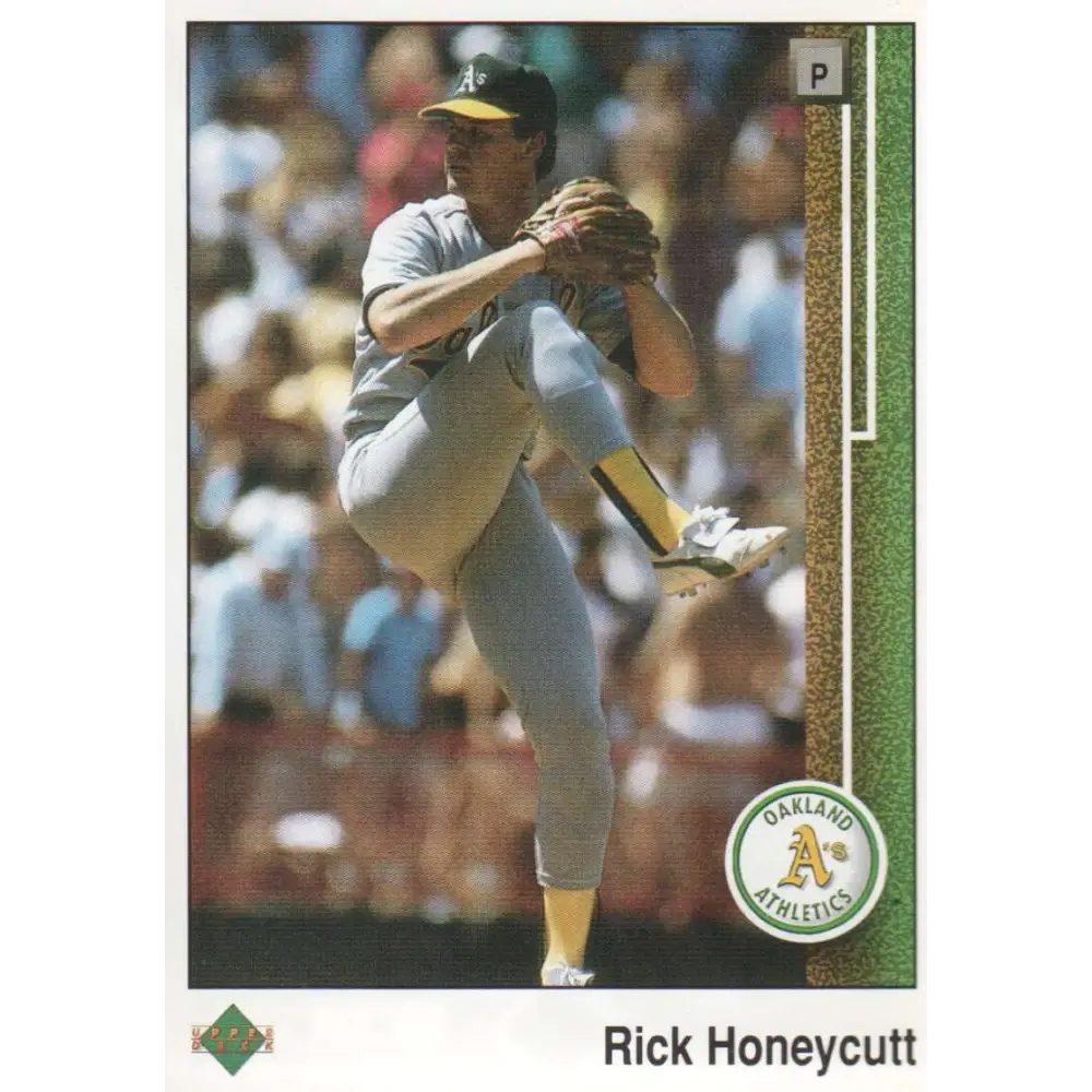 1989 Upper Deck #278 Rick Honeycutt NM-MT Oakland Athletics Baseball Card Image 1