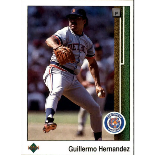 1989 Upper Deck #279 Guillermo Hernandez ERR NM-MT Detroit Tigers Baseball Card Image 1