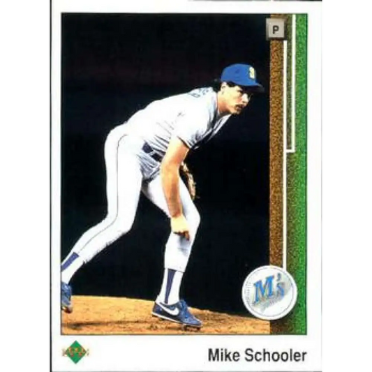 1989 Upper Deck #28 Mike Schooler NM-MT Seattle Mariners Baseball Card Image 1