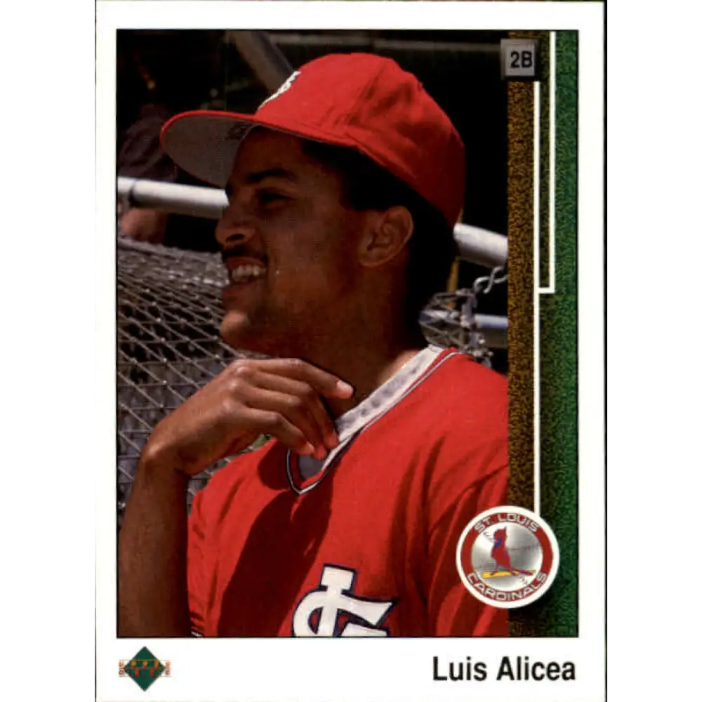 1989 Upper Deck #281 Luis Alicea NM-MT RC Rookie St. Louis Cardinals Baseball Card Image 1