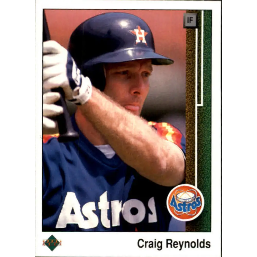 1989 Upper Deck #284 Craig Reynolds NM-MT Houston Astros Baseball Card Image 1