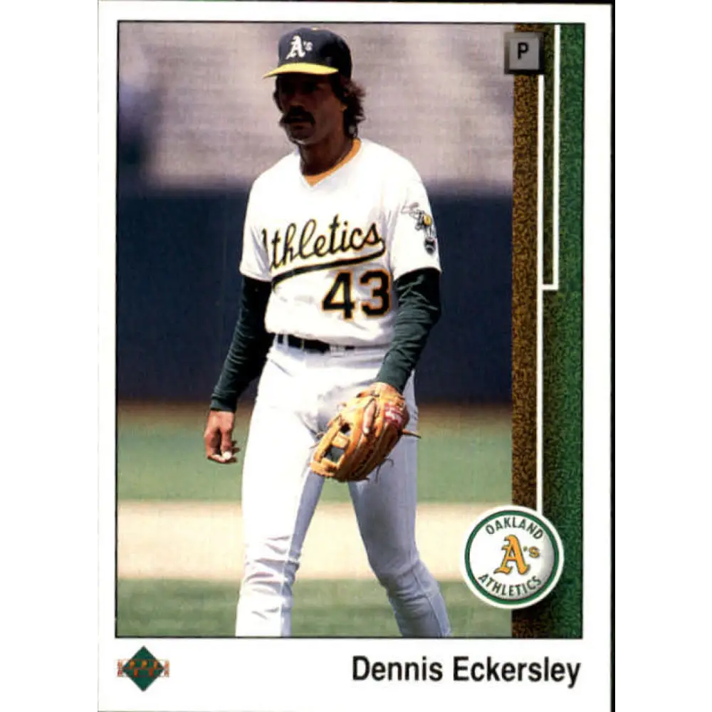 1989 Upper Deck #289 Dennis Eckersley NM-MT Oakland Athletics Baseball Card Image 1