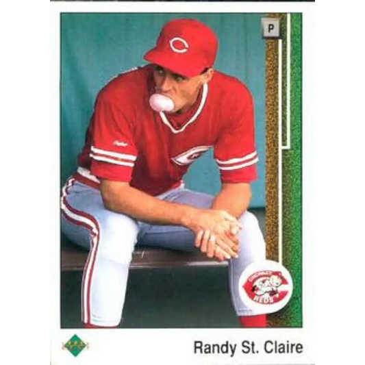 1989 Upper Deck #29 Randy St. Claire NM-MT Cincinnati Reds Baseball Card Image 1