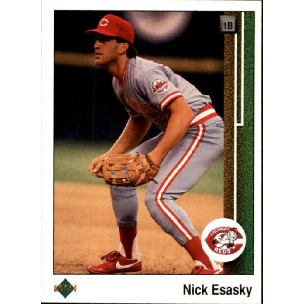1989 Upper Deck #299 Nick Esasky NM-MT Cincinnati Reds Baseball Card Image 1