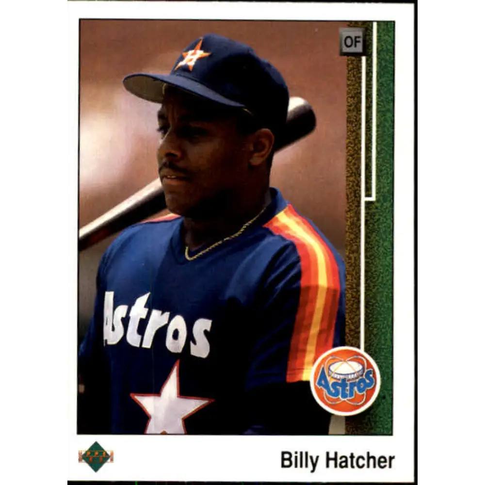 1989 Upper Deck #344 Billy Hatcher NM-MT Houston Astros Baseball Card Image 1