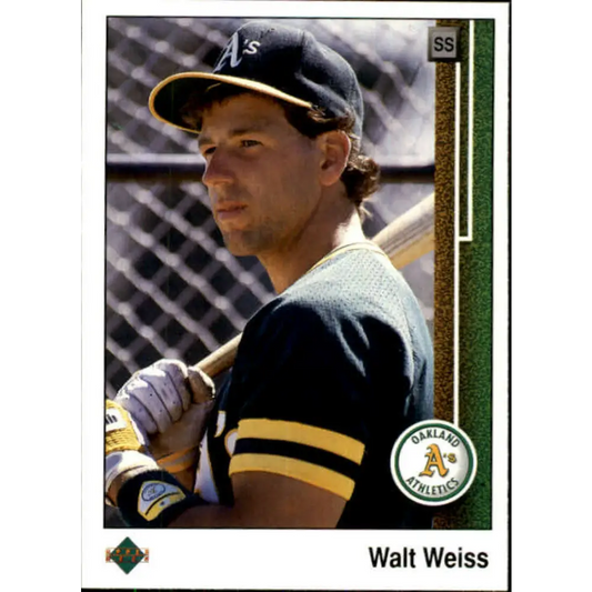 1989 Upper Deck #374 Walt Weiss NM-MT Oakland Athletics Baseball Card Image 1