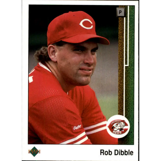 1989 Upper Deck #375 Rob Dibble NM-MT RC Rookie Cincinnati Reds Baseball Card Image 1