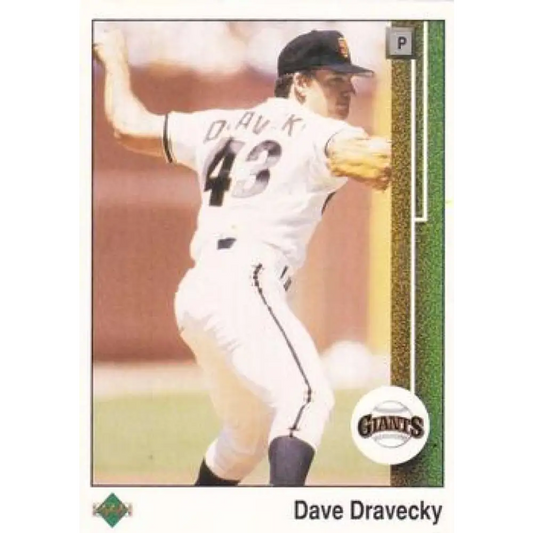 1989 Upper Deck #39 Dave Dravecky NM-MT San Francisco Giants Baseball Card Image 1