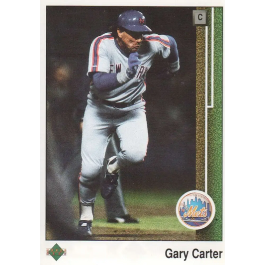 1989 Upper Deck #390 Gary Carter NM-MT New York Mets Baseball Card Image 1